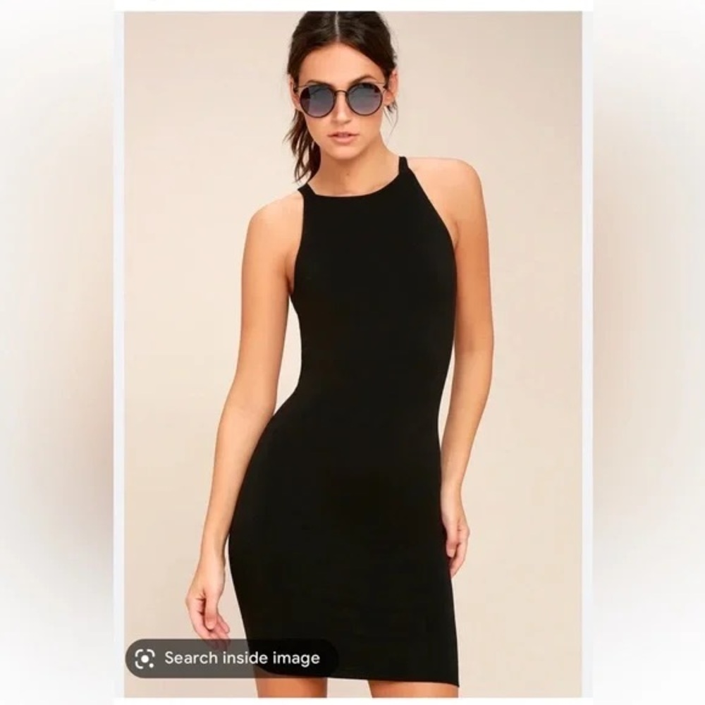 Lulus bet black bodycon dress size medium